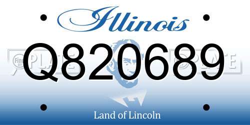 Q820689 Illinois License Plate