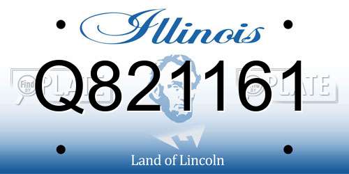 Q821161 Illinois License Plate