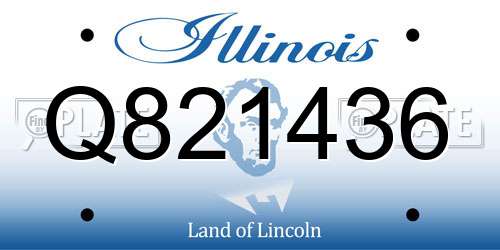 Q821436 Illinois License Plate
