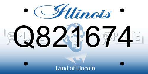 Q821674 Illinois License Plate