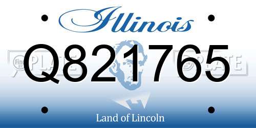Q821765 Illinois License Plate