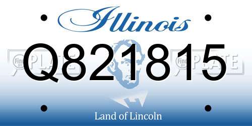 Q821815 Illinois License Plate