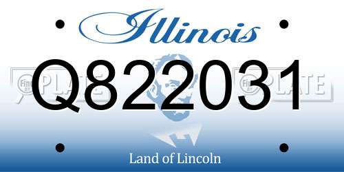 Q822031 Illinois License Plate