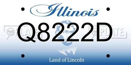 Q8222D Illinois License Plate