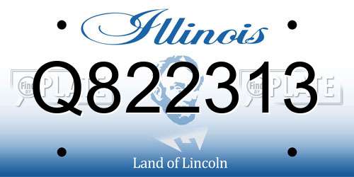 Q822313 Illinois License Plate