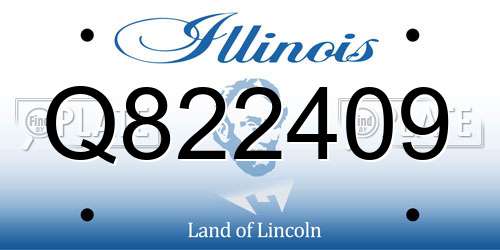 Q822409 Illinois License Plate