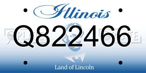Q822466 Illinois License Plate