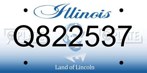 Q822537 Illinois License Plate