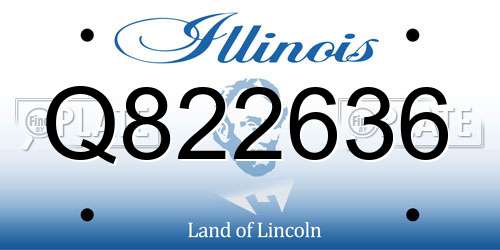 Q822636 Illinois License Plate
