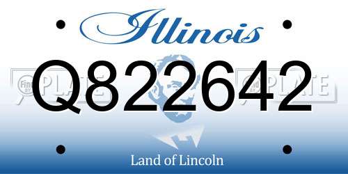 Q822642 Illinois License Plate