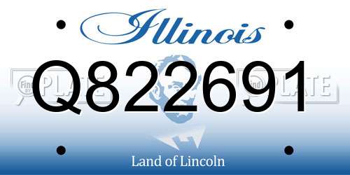 Q822691 Illinois License Plate