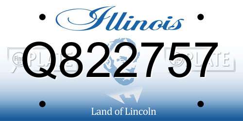 Q822757 Illinois License Plate