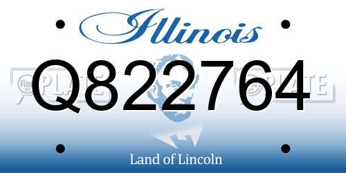 Q822764 Illinois License Plate