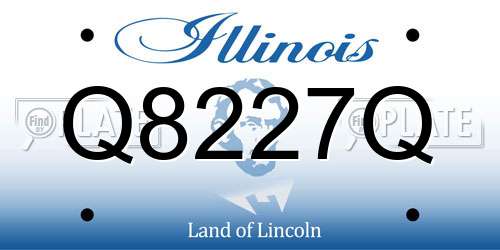 Q8227Q Illinois License Plate