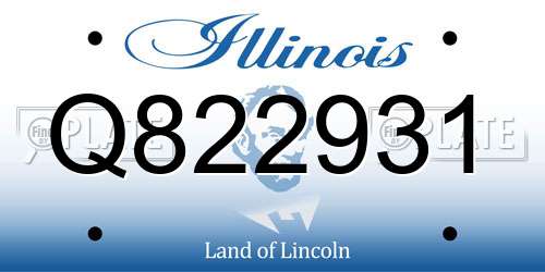 Q822931 Illinois License Plate