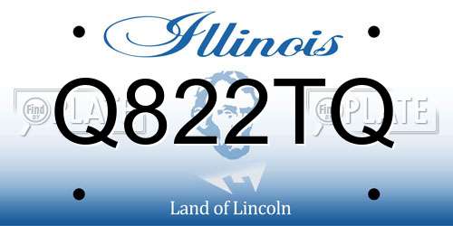 Q822TQ Illinois License Plate