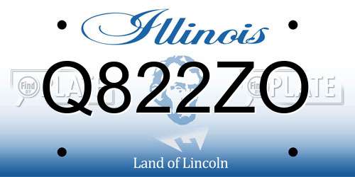 Q822ZO Illinois License Plate