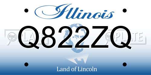 Q822ZQ Illinois License Plate