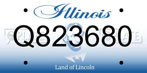 Q823680 Illinois License Plate
