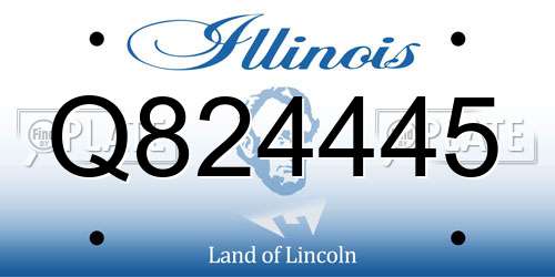 Q824445 Illinois License Plate
