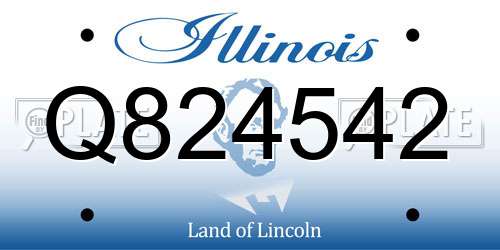 Q824542 Illinois License Plate
