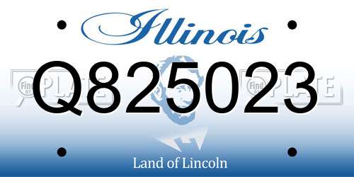 Q825023 Illinois License Plate