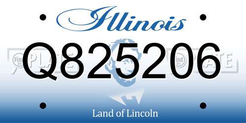 Q825206 Illinois License Plate