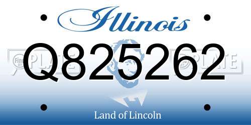 Q825262 Illinois License Plate