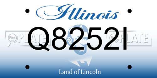 Q8252I Illinois License Plate