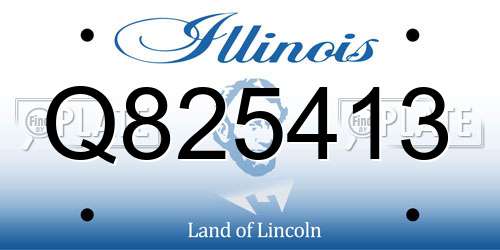 Q825413 Illinois License Plate
