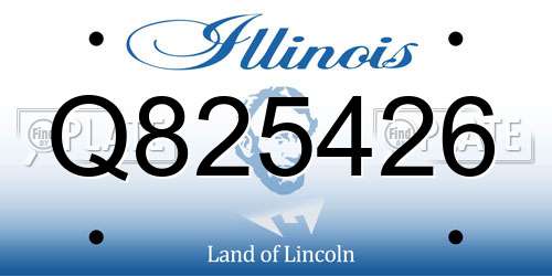 Q825426 Illinois License Plate