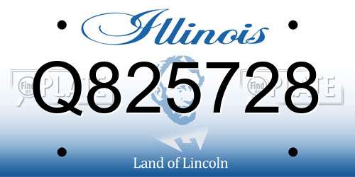 Q825728 Illinois License Plate
