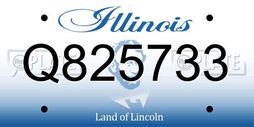 Q825733 Illinois License Plate