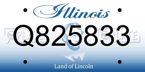 Q825833 Illinois License Plate