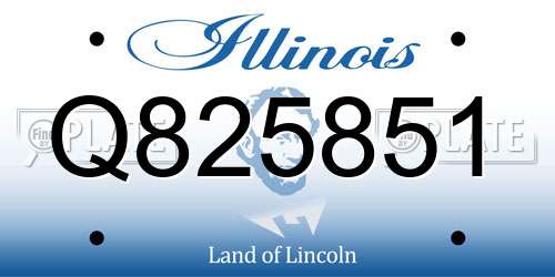 Q825851 Illinois License Plate