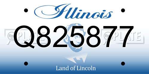Q825877 Illinois License Plate