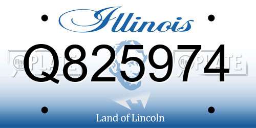 Q825974 Illinois License Plate