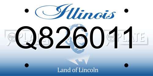 Q826011 Illinois License Plate