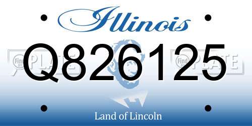 Q826125 Illinois License Plate