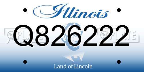 Q826222 Illinois License Plate