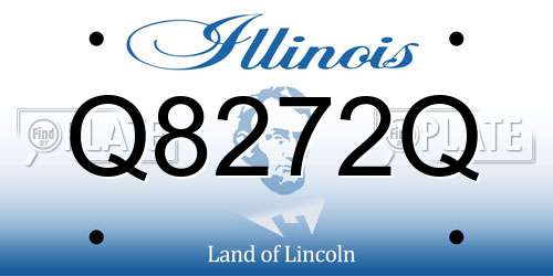 Q8272Q Illinois License Plate