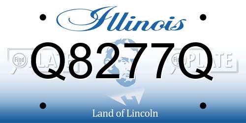 Q8277Q Illinois License Plate