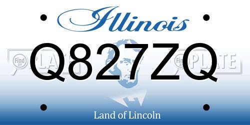 Q827ZQ Illinois License Plate
