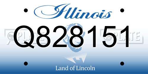 Q828151 Illinois License Plate