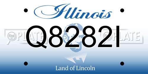 Q8282I Illinois License Plate