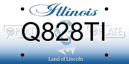 Q828TI Illinois License Plate