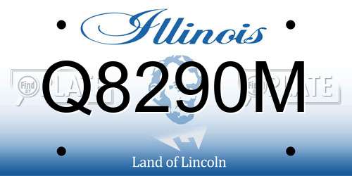 Q8290M Illinois License Plate
