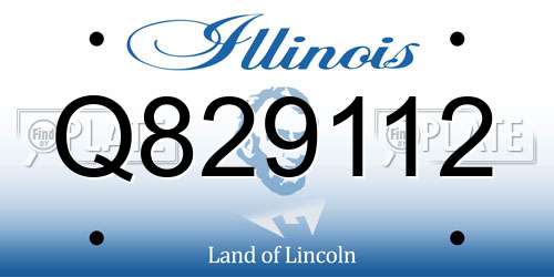 Q829112 Illinois License Plate