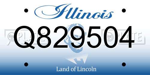 Q829504 Illinois License Plate
