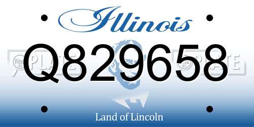 Q829658 Illinois License Plate
